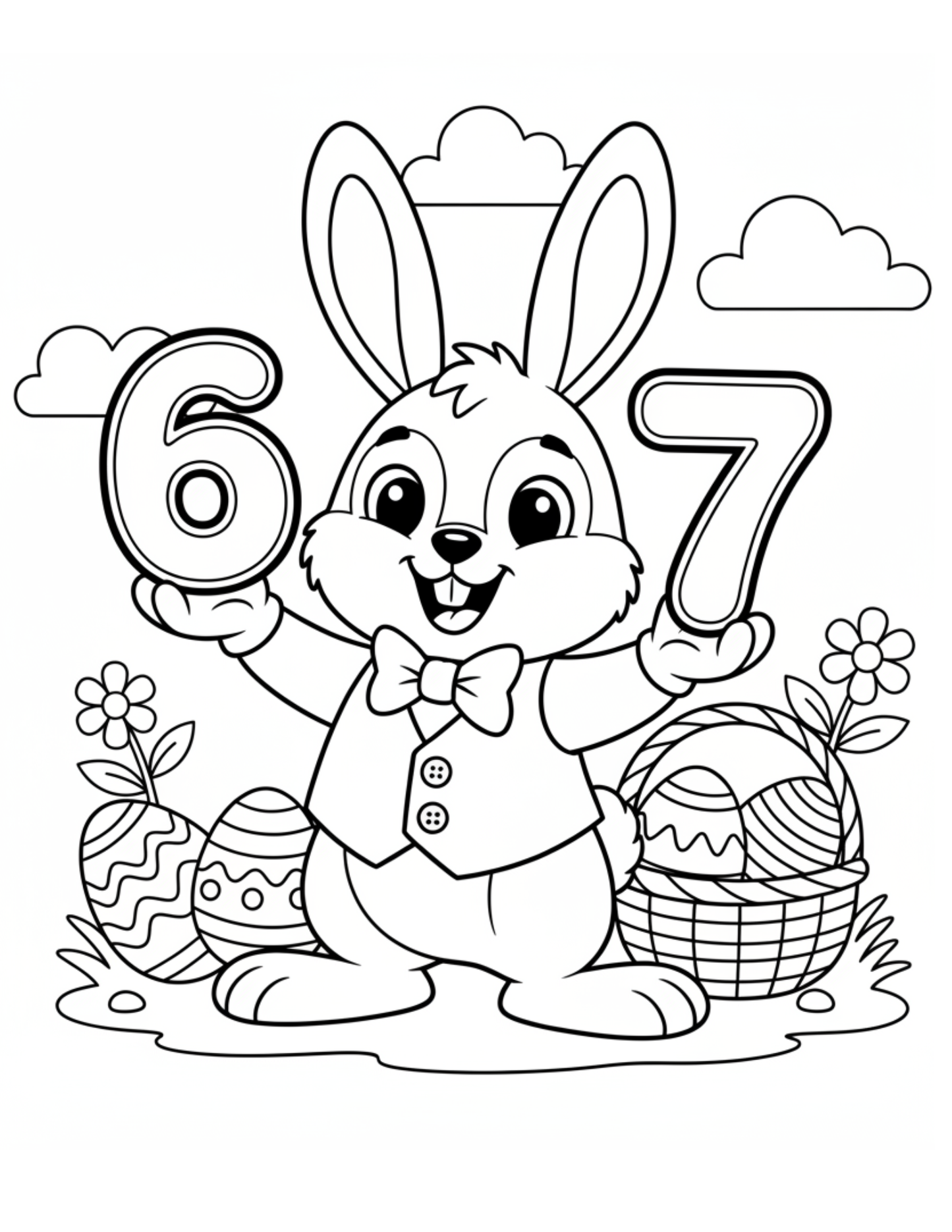 Easter 6 & 7 Coloring Pages Printable – Fun Spring Activity for Kids