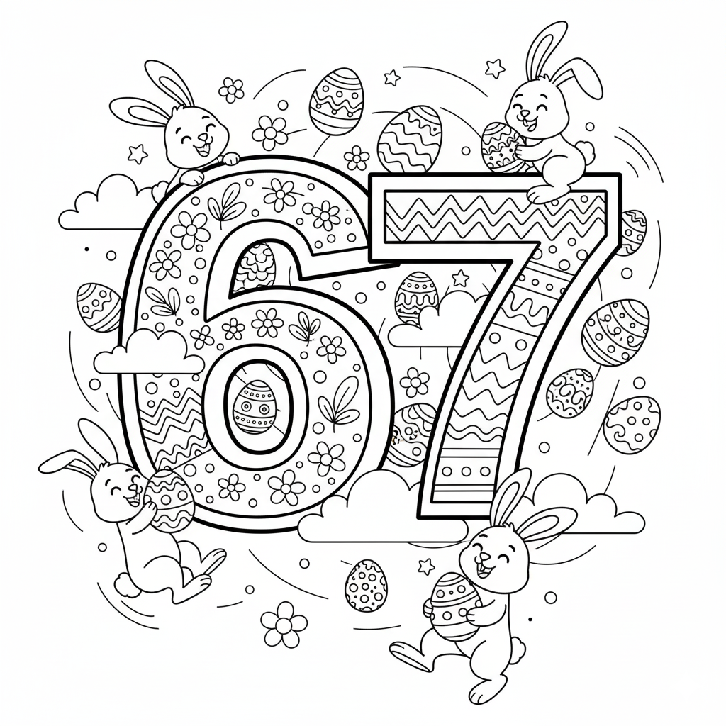 Easter 6 & 7 Coloring Pages Printable – Fun Spring Activity for Kids