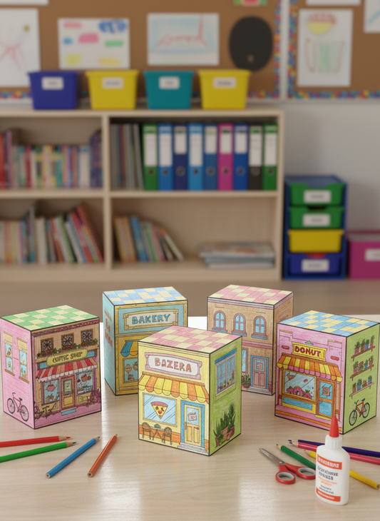 Tasty Crafts: 5 Printable Fast Food Shop Designs for Kids