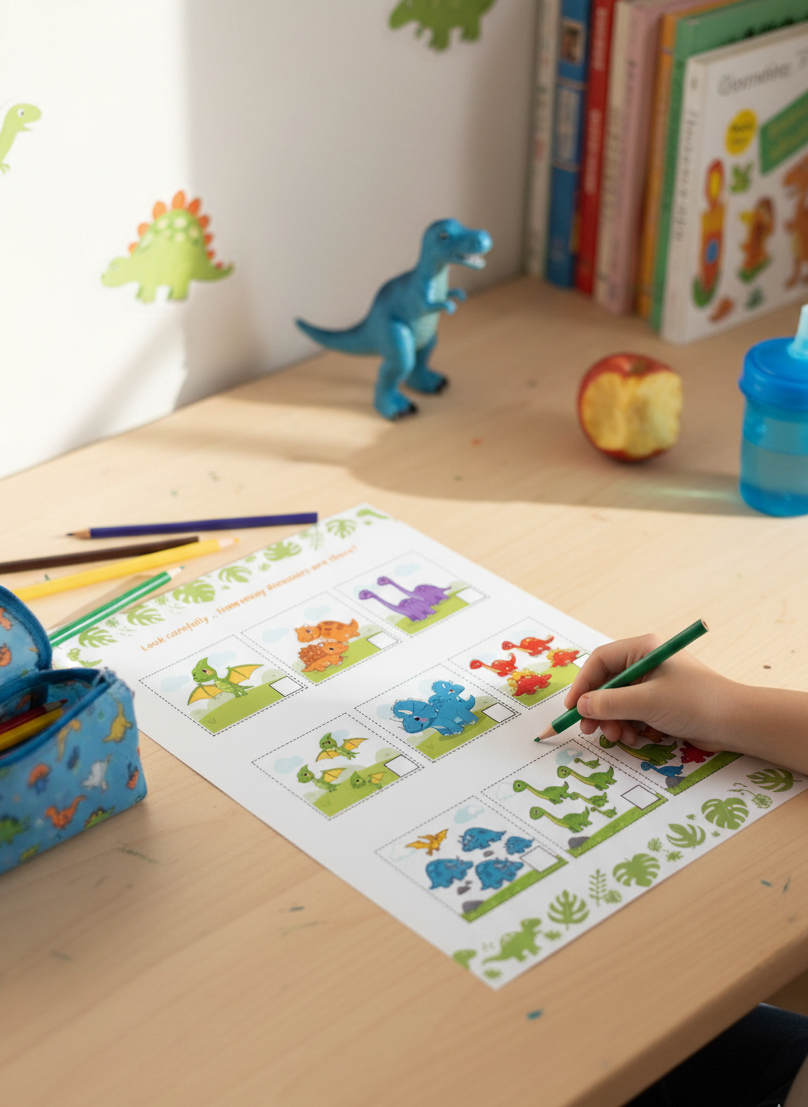 Dinosaur Busy Book – Fun & Educational Learning Activity for Kids