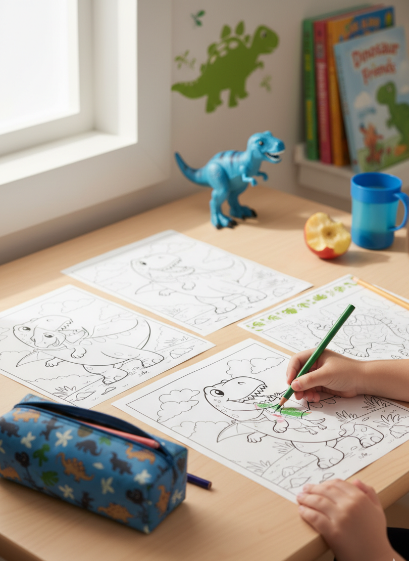 Dinosaur Busy Book – Fun & Educational Learning Activity for Kids