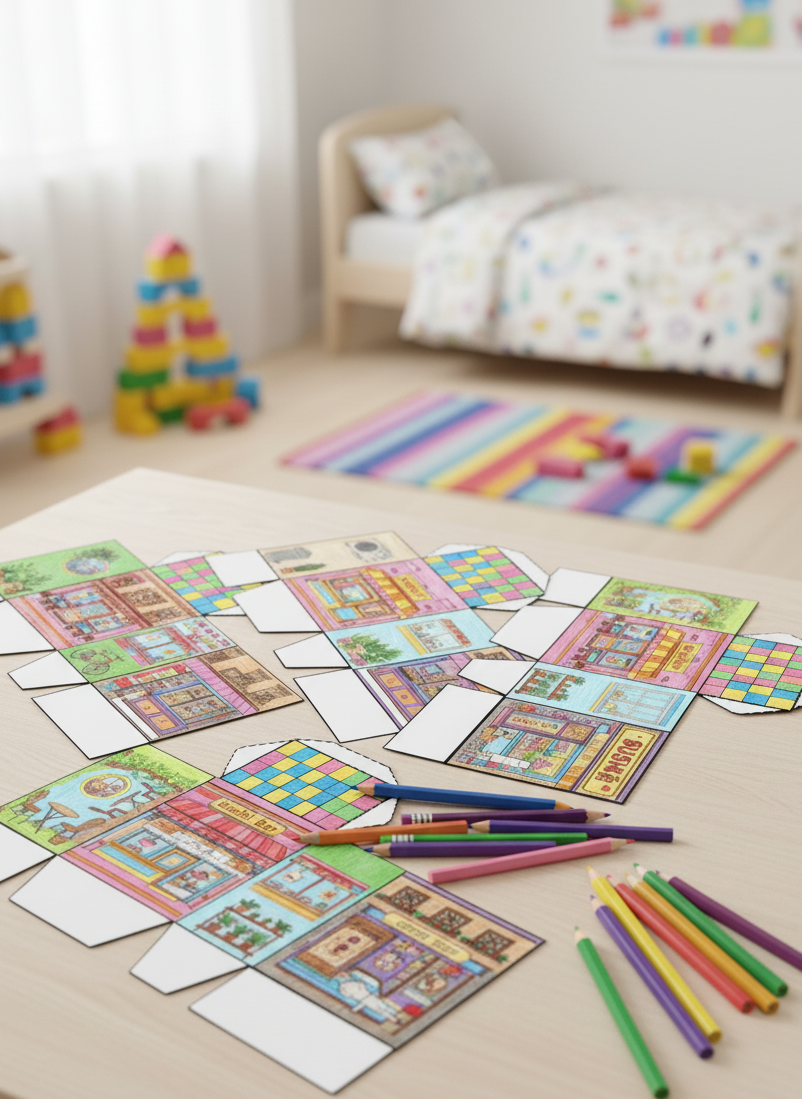 Tasty Crafts: 5 Printable Fast Food Shop Designs for Kids