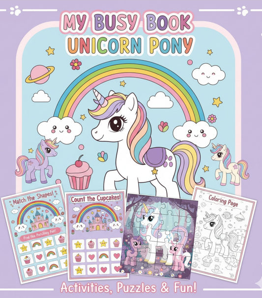 Unicorn Busy Book – Magical Learning Fun for Little Hands