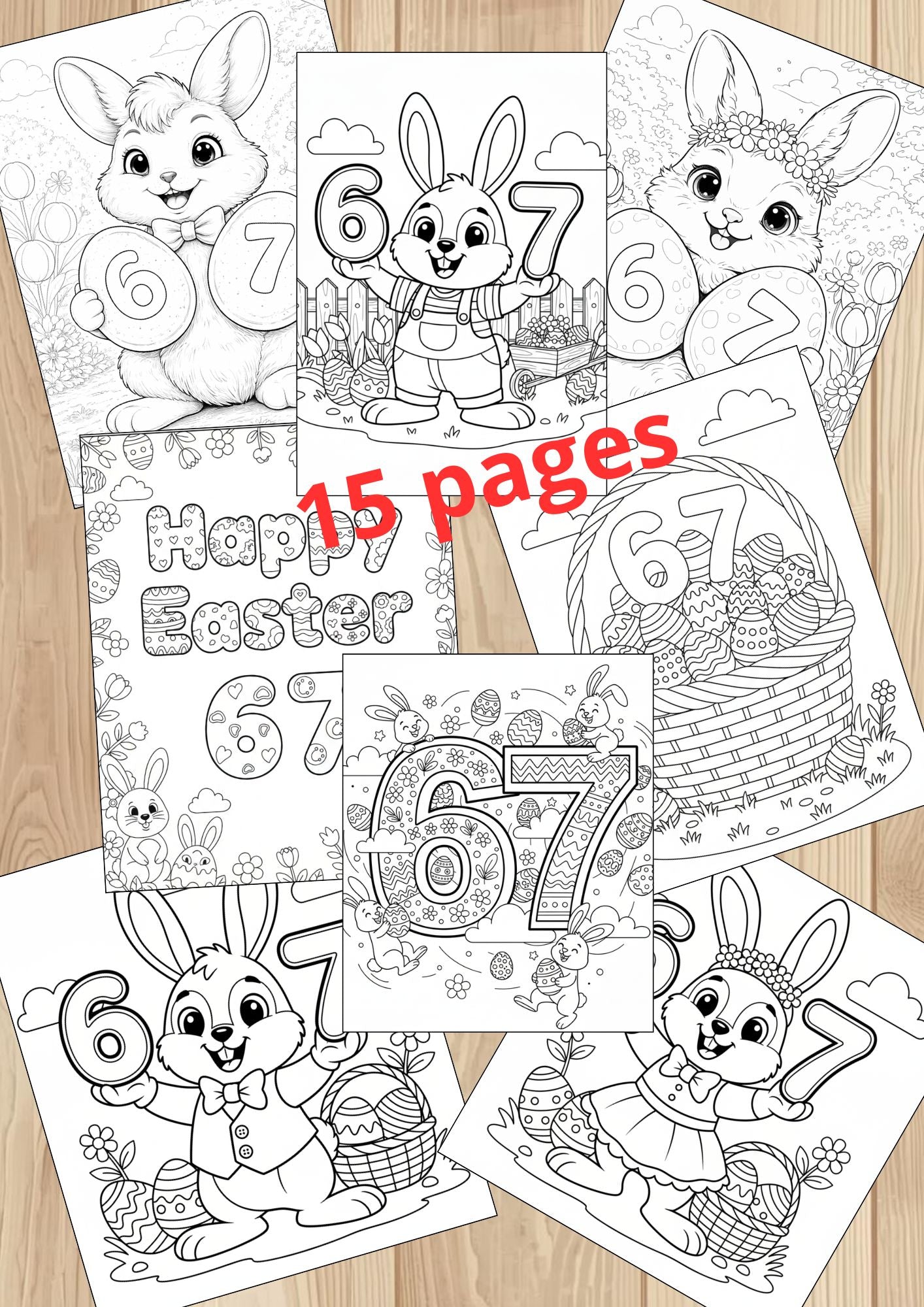 Easter 6 & 7 Coloring Pages Printable – Fun Spring Activity for Kids
